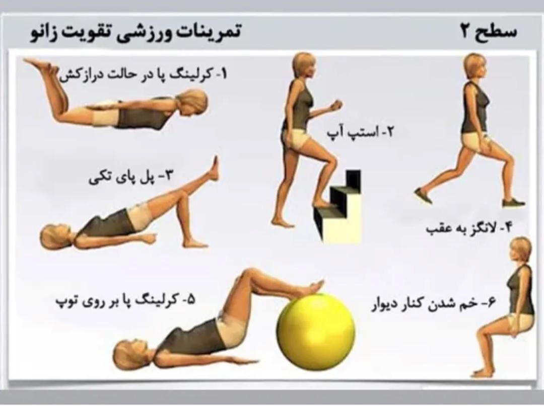 چند حرکت تخصصی ورزشی برای درمان زانو درد